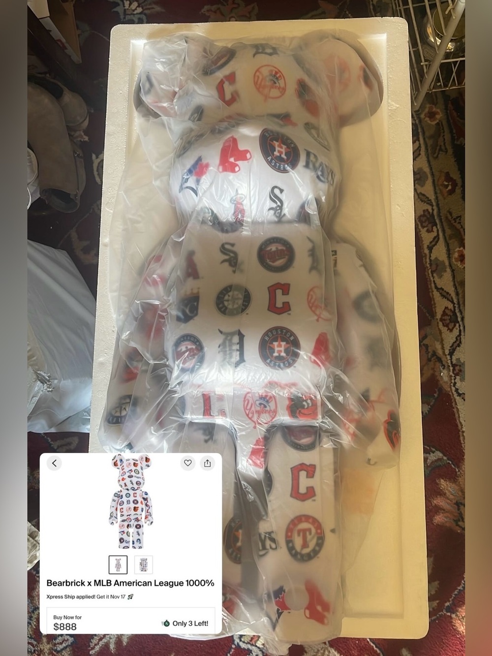 Bearbrick x MLB 1000% Size Rare Limited